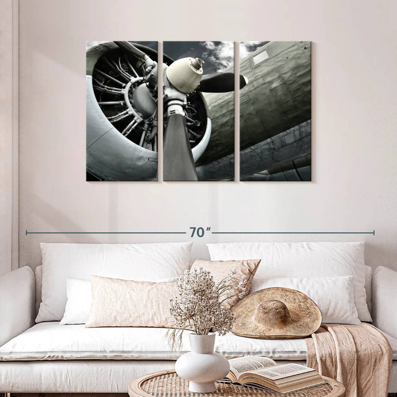 Mehar Black Propeller, 28" H x 45" W