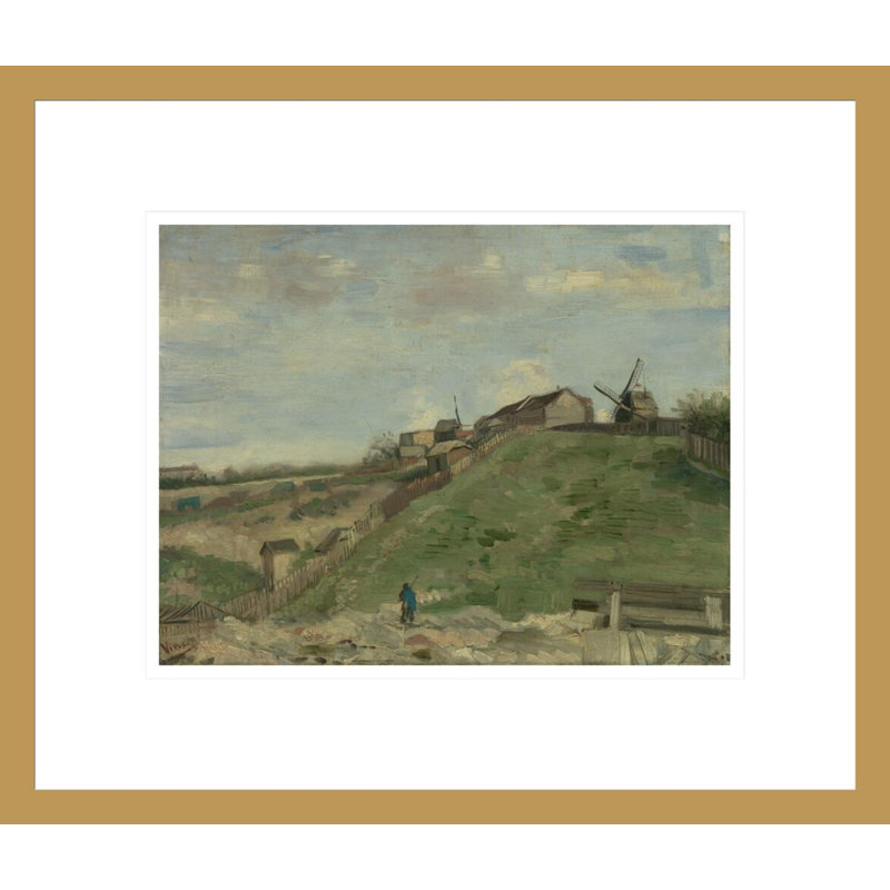 «The Hill of Montmartre with Stone Quarry» par Vincent van Gogh, impression giclée encadrée, H 13,75 po x l 16,13 po