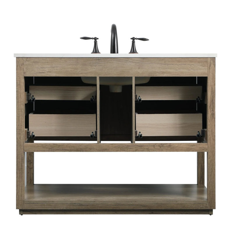 Ensemble de meuble-lavabo simple 42 po Felicity, Chêne naturel