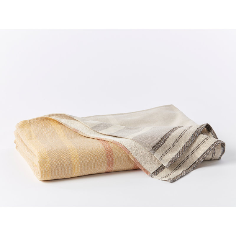 Serviette de plage 100% coton Tomales, Noyer / dégradé noisette