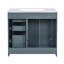 Armoire de rangement de salle de bain moderne en bois massif 36 po avec lavabo-1338450633