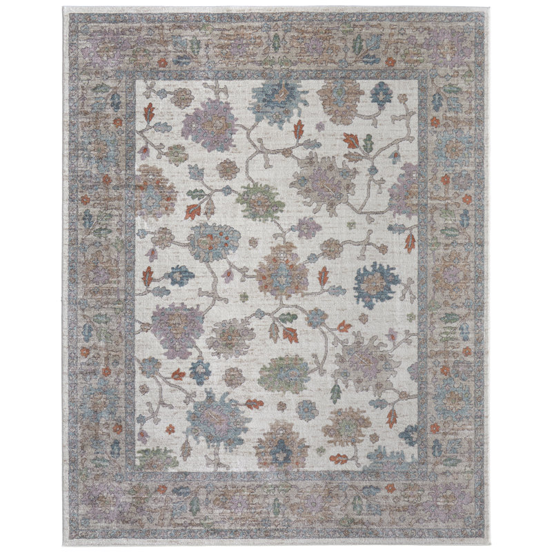 Odis Transitional Floral & Botanical Area Rug, Rectangle 12' x 15'