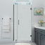 Porte de douche à charnière sans cadre avec verre StarCast l 31,25 - 32,25 po x H 80 po Belmore XL