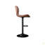 Ensemble de 2 tabourets de bar modernes, tabourets pivotants rembourrés en similicuir, chaises de bar réglables à hauteur de comptoir avec dossier pour îlot de cuisine-282451737
