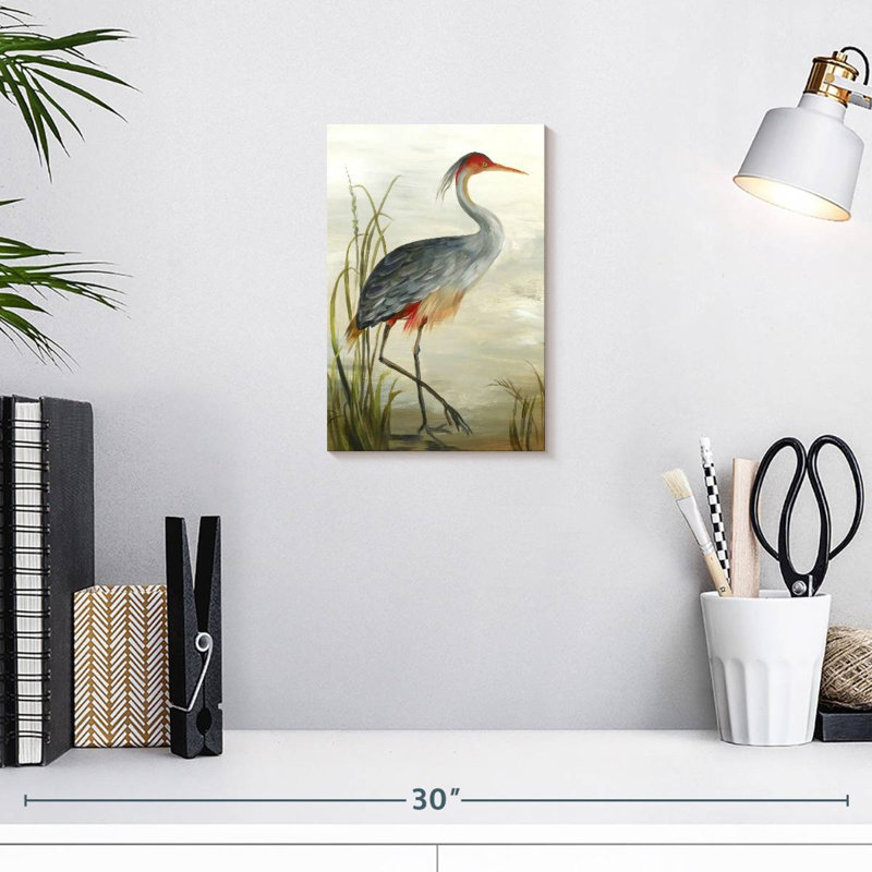 Grey Heron, reproduction sur toile, H 12 po x l 8 po x P 1 po