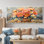 Harvest Autumn Peonies At The Barn II - Floral Oversized Canvas Prints