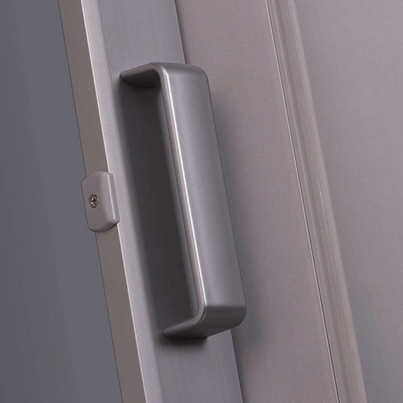Porte accordéon en PVC / vinyle Spectrum Elite Flush, 36 po x 80 po, Argent satiné