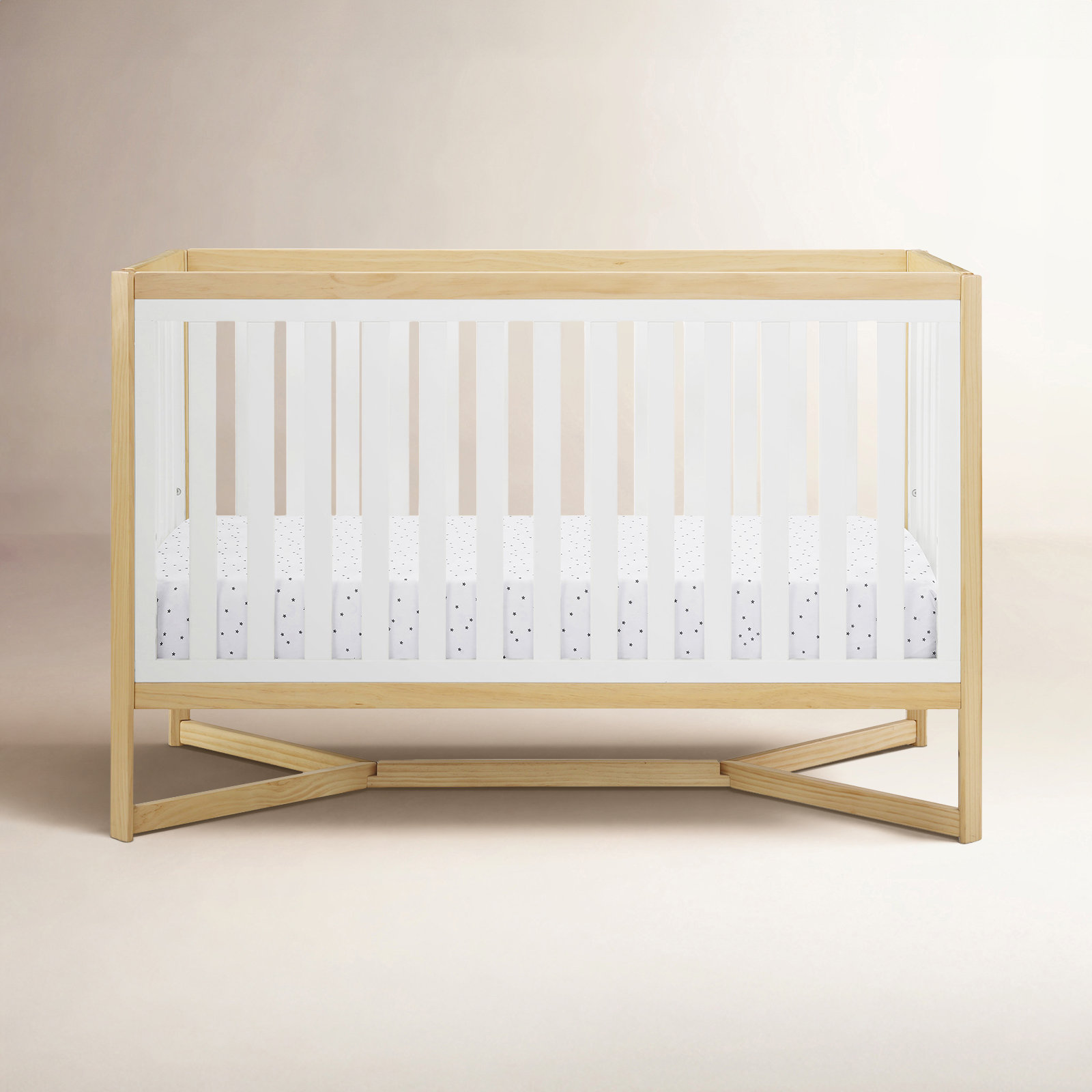 Tribeca 4-in-1 Convertible Crib, Bianca/Natural
