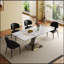 Table de salle à manger rectangulaire de 71 pouces pour 6 à 8 personnes, table de cuisine moderne avec base en acier inoxydable durable, parfaite pour les grandes salles à manger-852373516-852373506