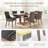Chic Mid-Century Dining Chair Set(Set Of 2) - High Back Support, Solid Wood Frame, Bronze Accents-1431293418