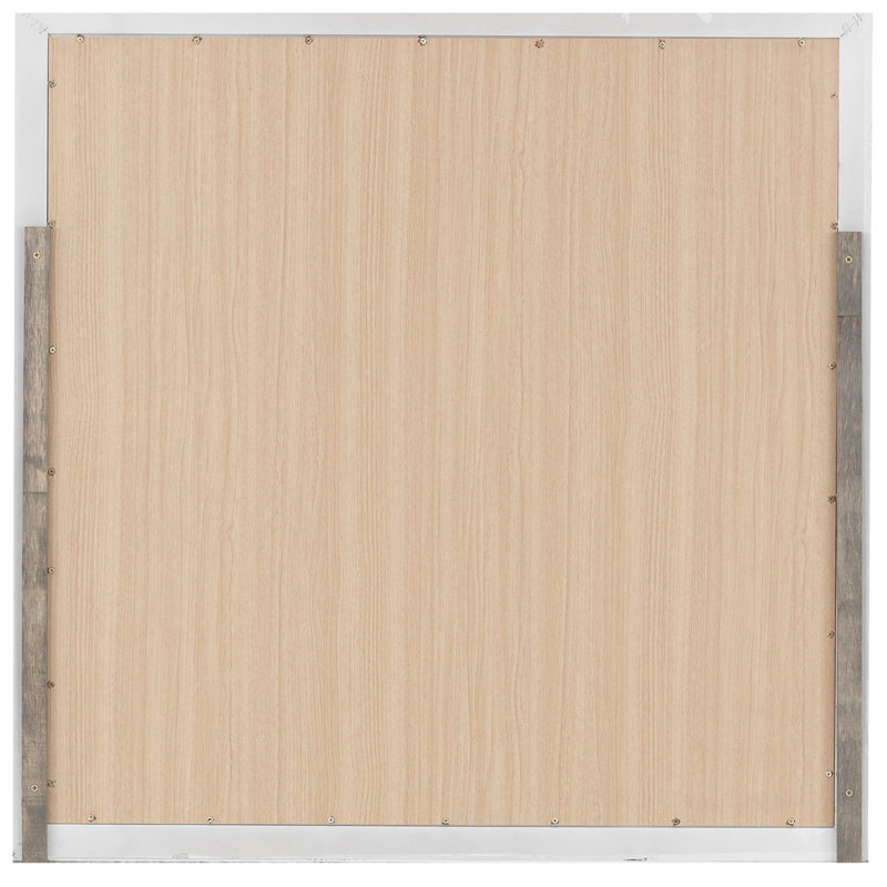Miroir stratifié blanc - Lumineux, verre trempé, reflet transparent de qualité image, moderne, 36,33 po x 2,04 po x 36,33 po, 25,01 lb