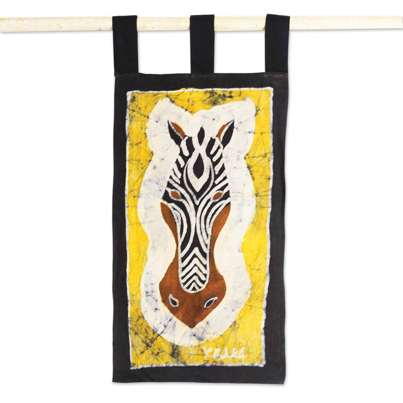 Suspension murale en coton zèbre I Batik