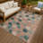 Machine Washable Indoor/Outdoor Chantille ACN2444 Floral Rug-600092036-600092034