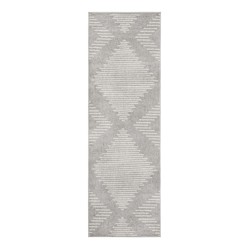 Synthetic Geometric Indoor Rug, Runner 2' x 8'