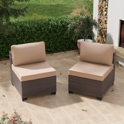 Ensemble de canapés modulaires d'extérieur 2 pièces Kalinowski