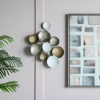 24.5" x 18" Contemporary Metal Wall Decor Accent