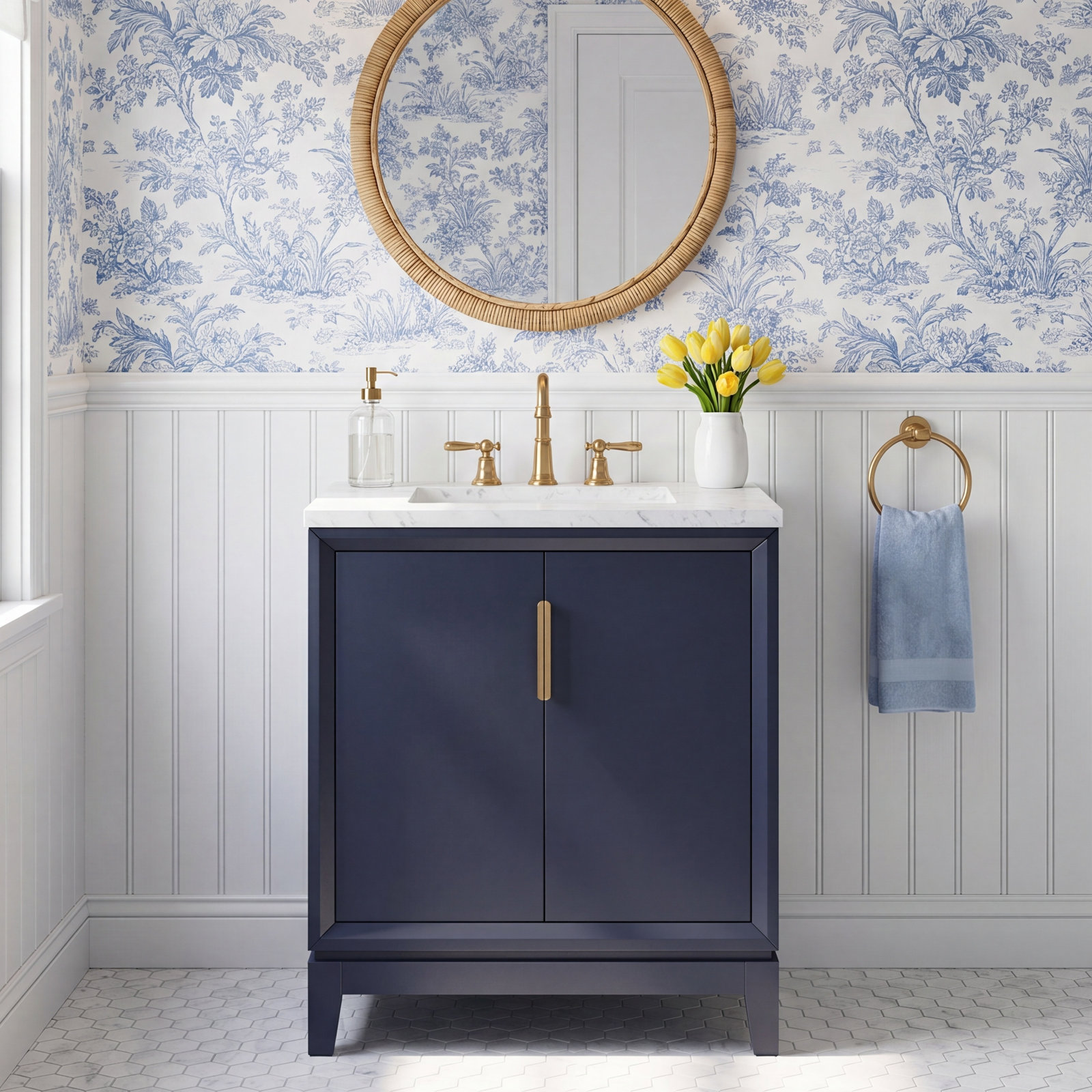 Belmar 30'' Single Bathroom Vanity, Monarch Blue