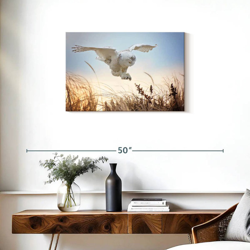 Chouette des neiges volant Brampt, H 20 po x l 30 po