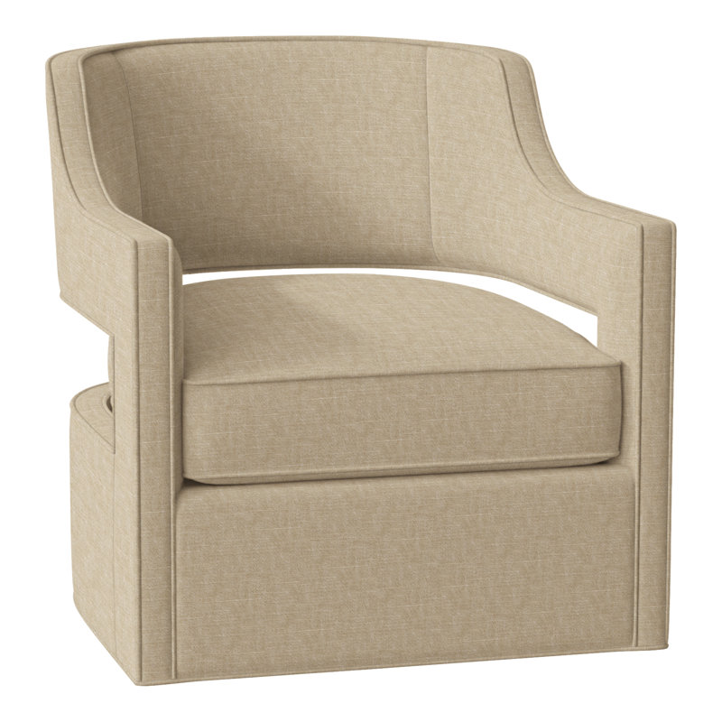 Fauteuil pivotant l 29,5 po Phoebe, Perigold montage beige