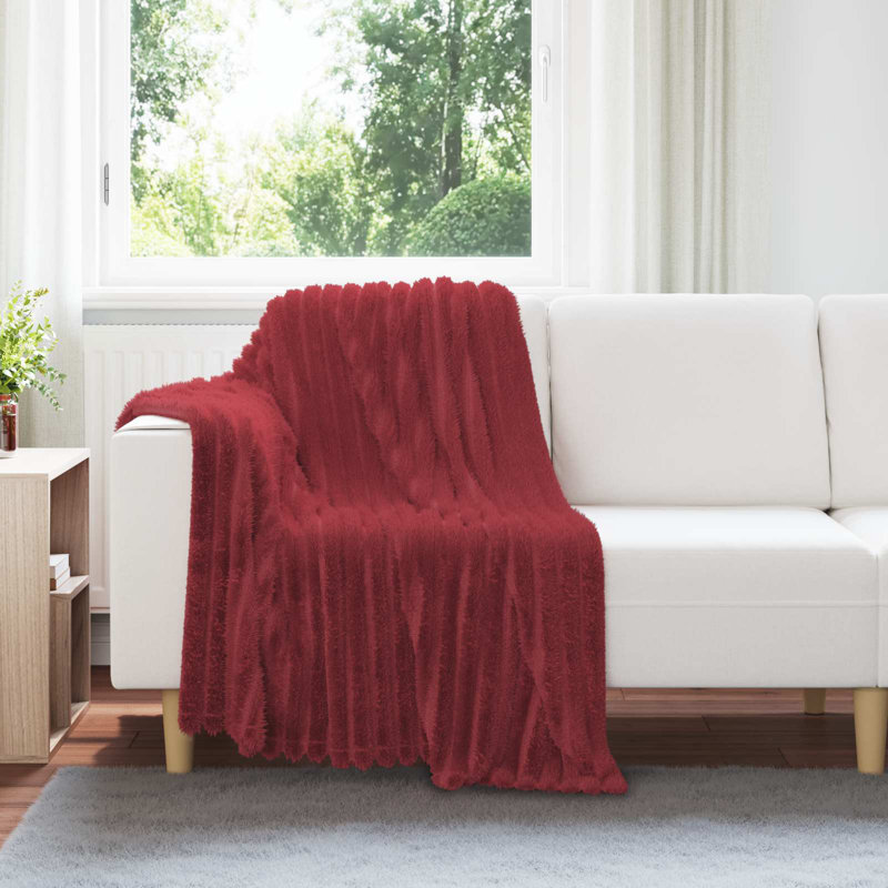5.1-42 Throw Blanket, Bordeaux Red, 150cm x 130cm