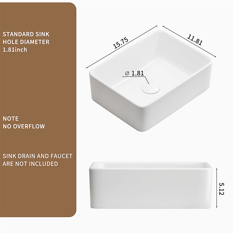 Lavabo vasque rectangulaire