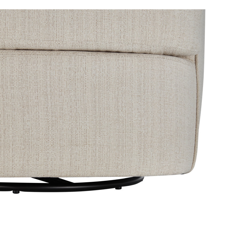 Chaise d'appoint, chaise pivotante, Tissu blanc cassé