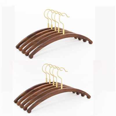Solid Wood and Brass Clothes Hanger