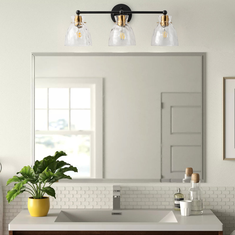 3-lamp matte black iron adjustable Vanity Light
