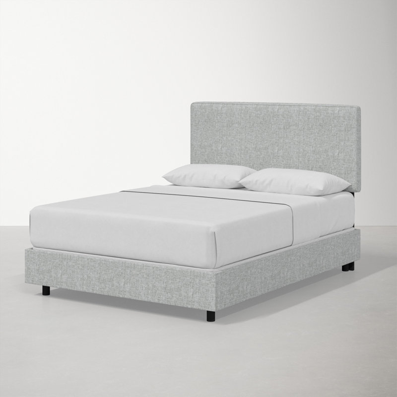 Marquise Upholstered Standard Bed, Twin, Zuma Pumice Textured Linen