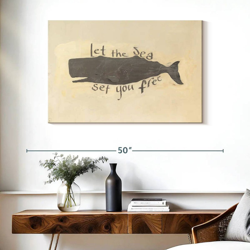 Crowle Whale Words, 26" H x 39" W