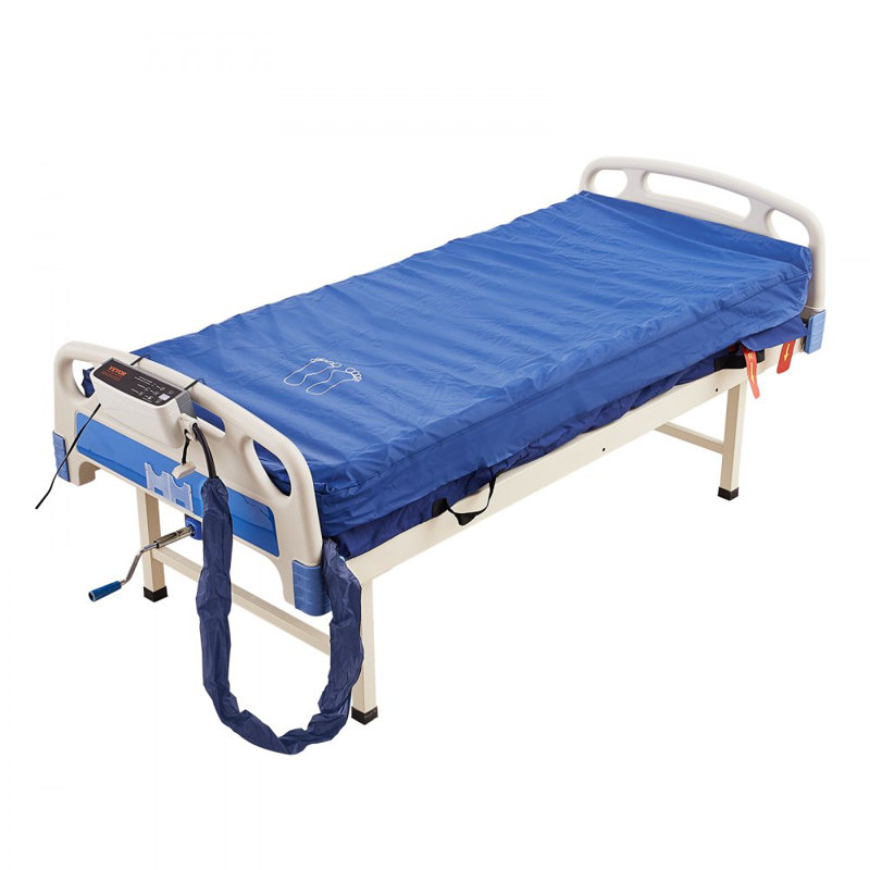 Matelas à pression d'air alternée, coussin à pression alternée à double couche pour lits d'hôpital, matelas à chargement d'air de 450 lb pour plaies de lit avec pompe électrique silencieuse, modes de pression A, B-C