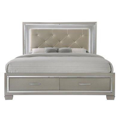 Toth Vegan Leather Storage Bed