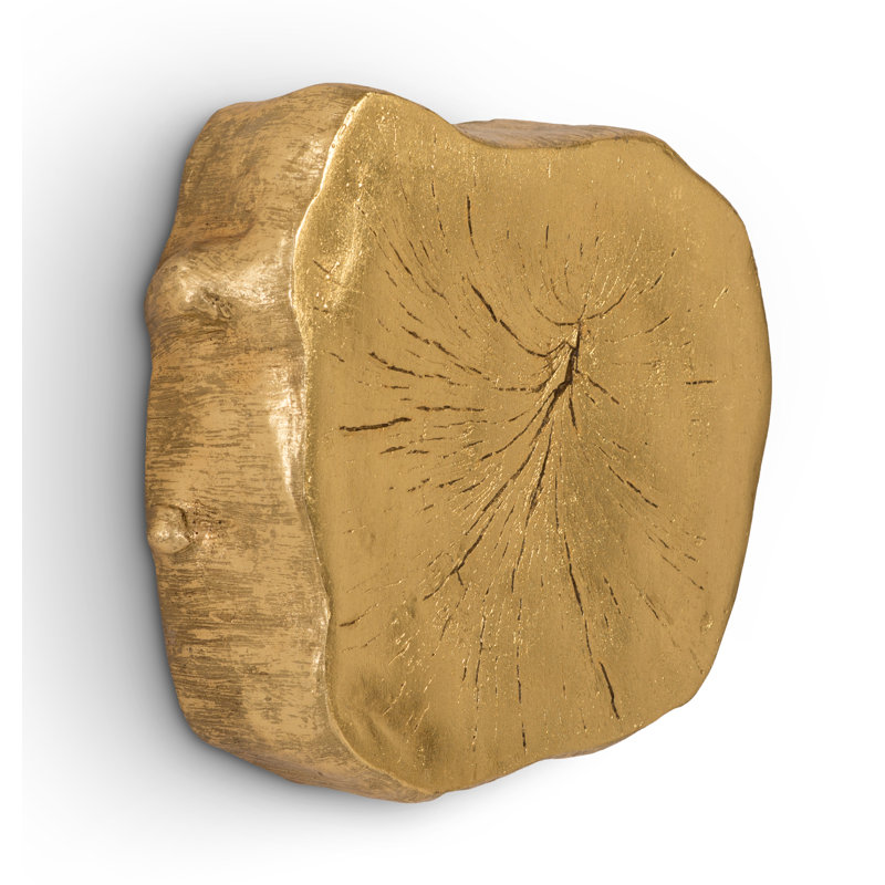 Cast Naturals Log Wall Décor, Gold Leaf