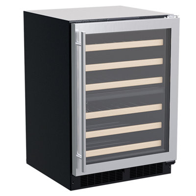 23.88'' 40 Bottle Dual Zone Built-in Wine Refrigerator with Glass Door