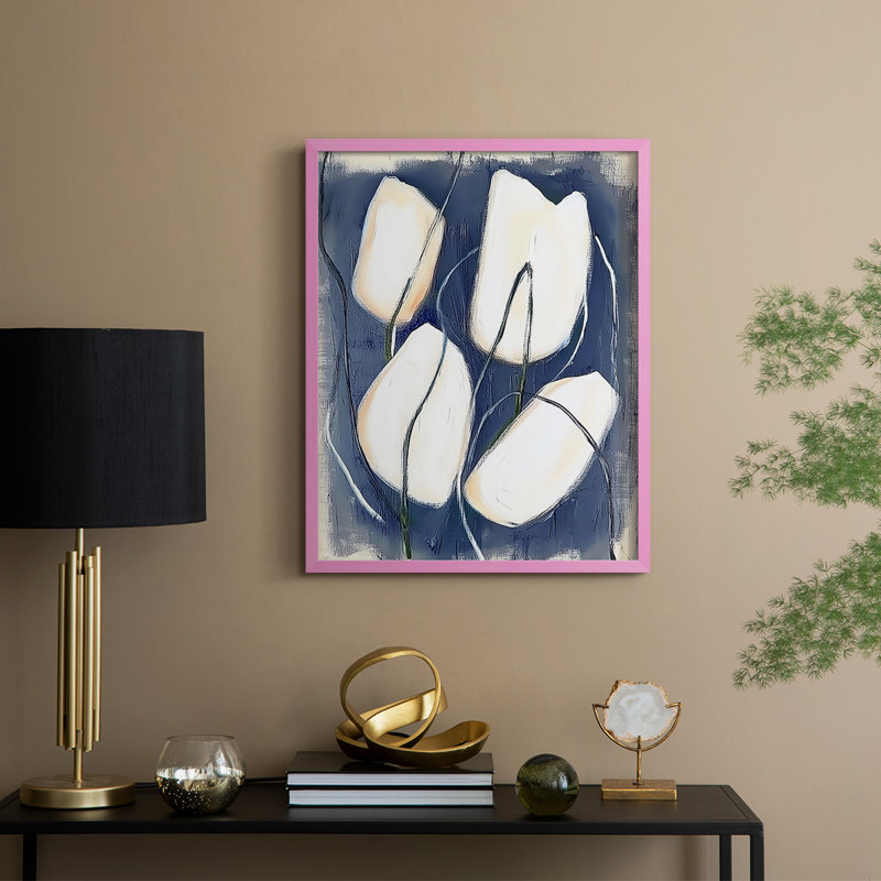 Reproduction encadrée FLORAL Series DCCIV - bois massif, H 30 po x l 24 po