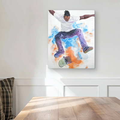 Skater - Blue Man Metal Print for Stylish Home Decor