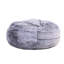 Fauteuil à billes mauve rond de 5 pieds avec mousse à mémoire de forme, fausse fourrure douce, confort pour une détente moderne