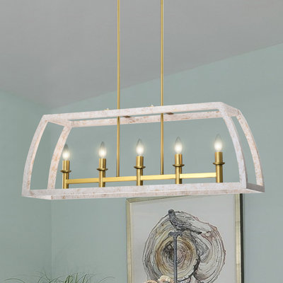 Luminaire suspendu pour îlot de cuisine à 5 lumières Kayisha