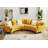 Velvet Curved Sofa-2006709749