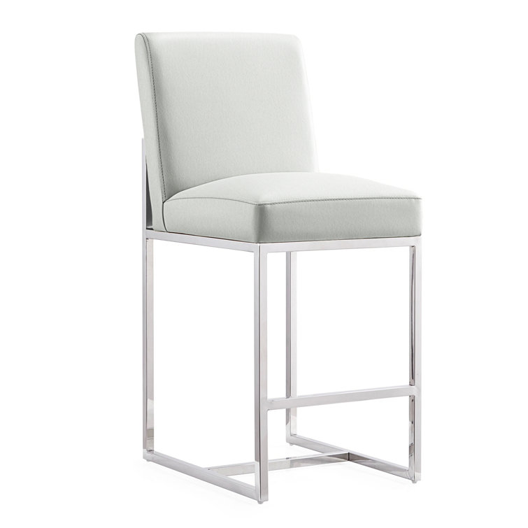 Baptista Upholstered Counter Stool with Metal Frame