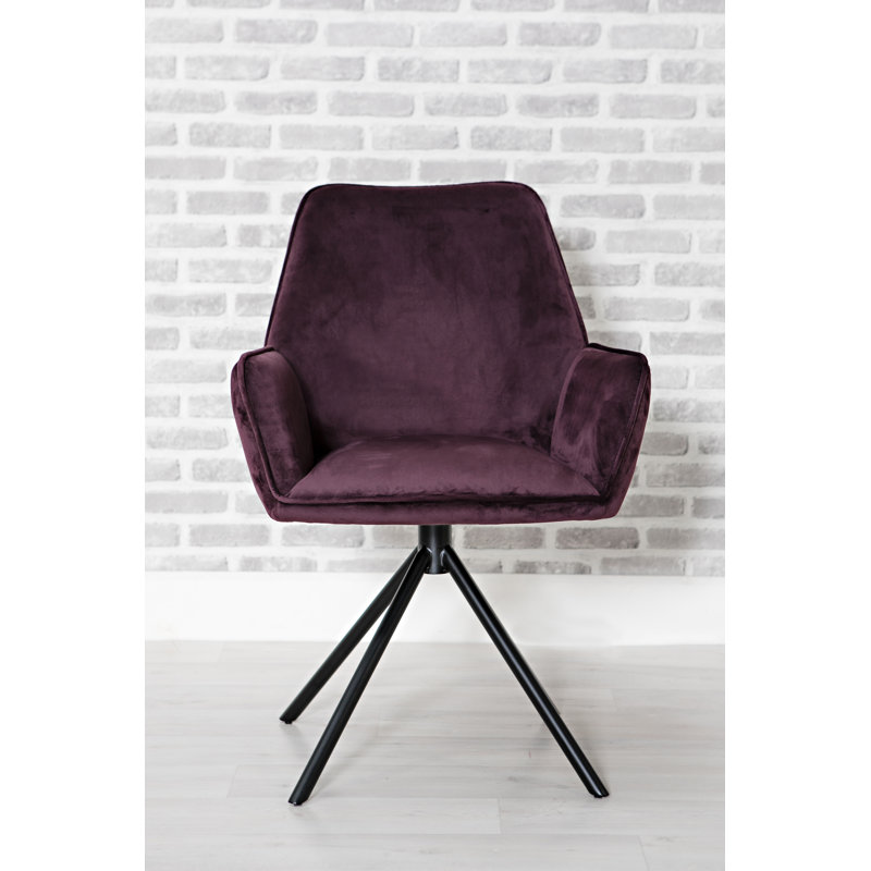 46cm H Upholstered Armchair, Mulberry
