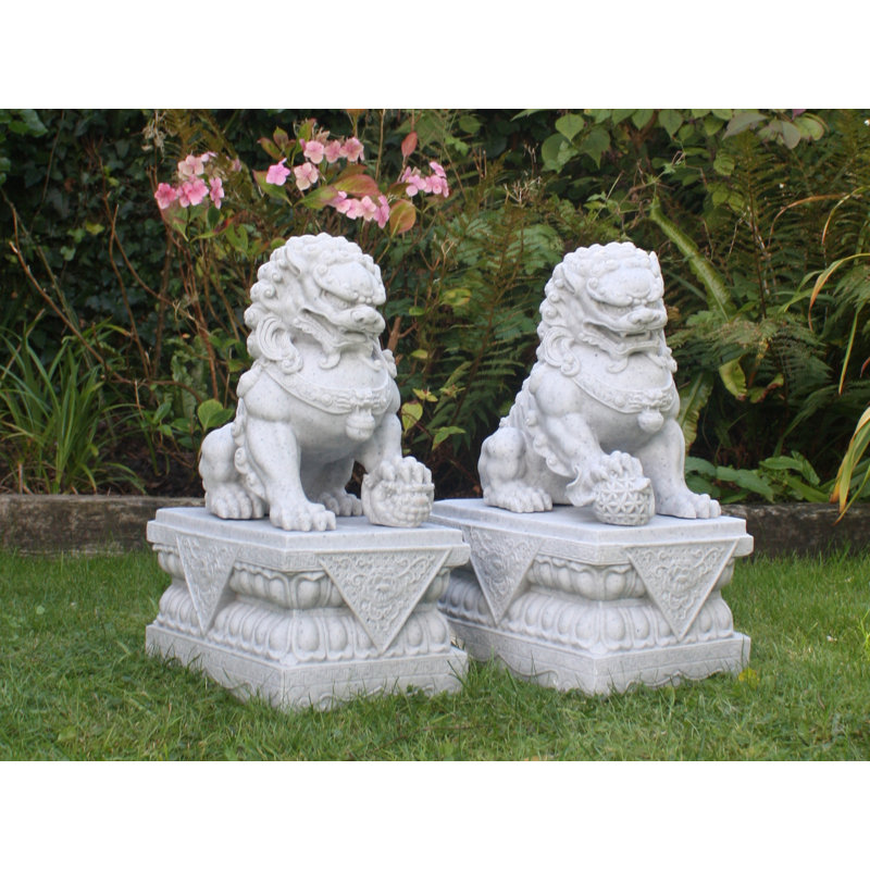 Temple Dog Small Pair, Grey Granite