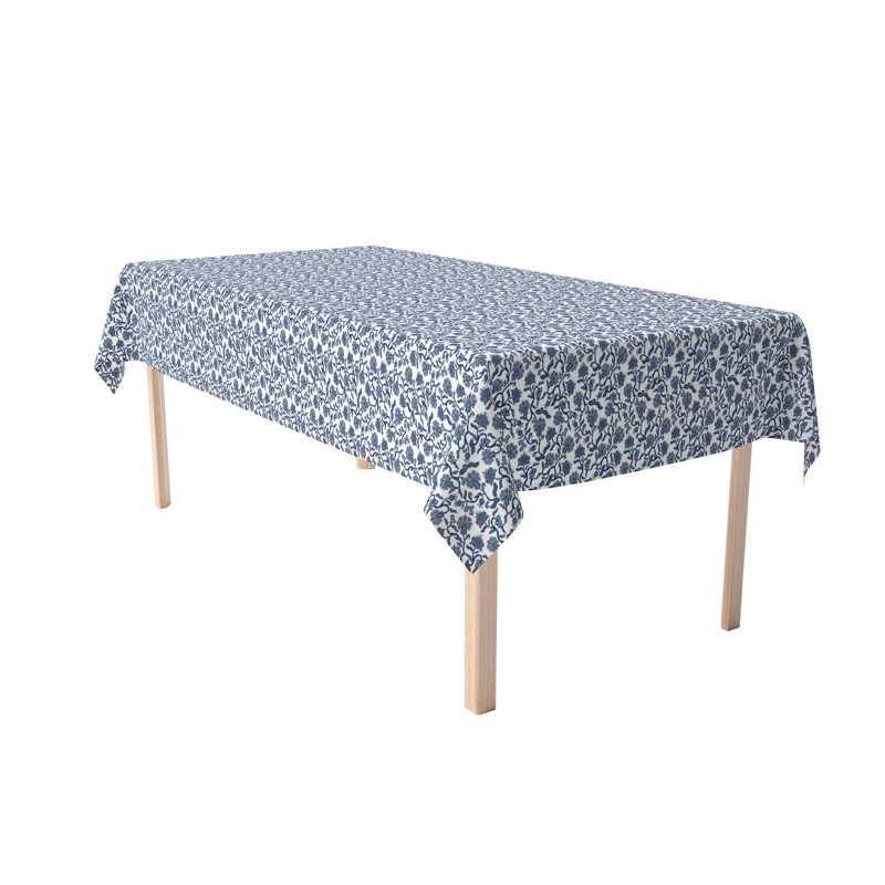 Rectangular Tablecloth, 100% Cotton, Floral 182, 104" x 52"