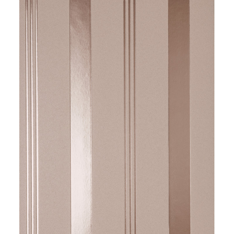 Collin Beige Bexley Stripe Wallpaper, Rose
