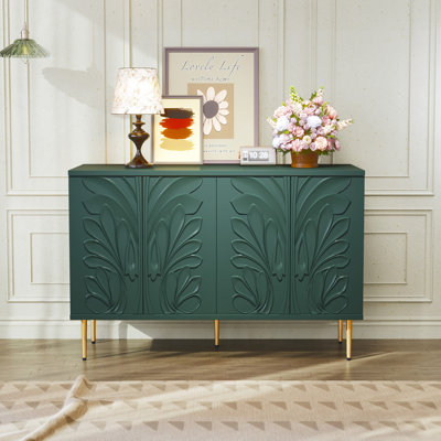 Buffet 48 "avec motif de fleurs 3D
