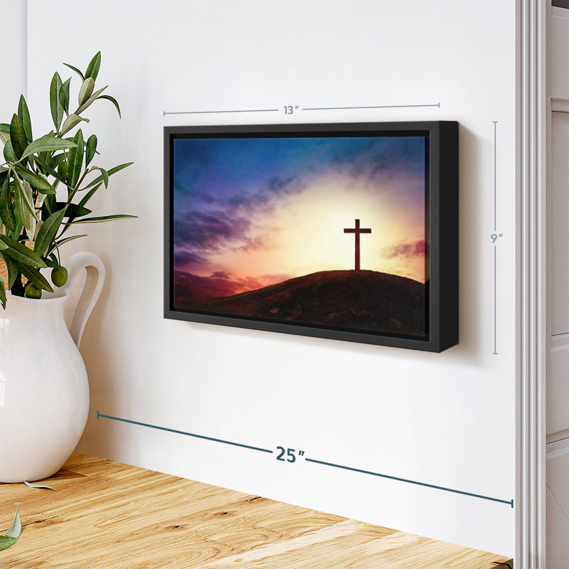 Impression sur toile Calvary Mountain Cross, H 9 po x l 13 po