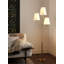 Lampe sur pied en métal et en bois de style médiéval