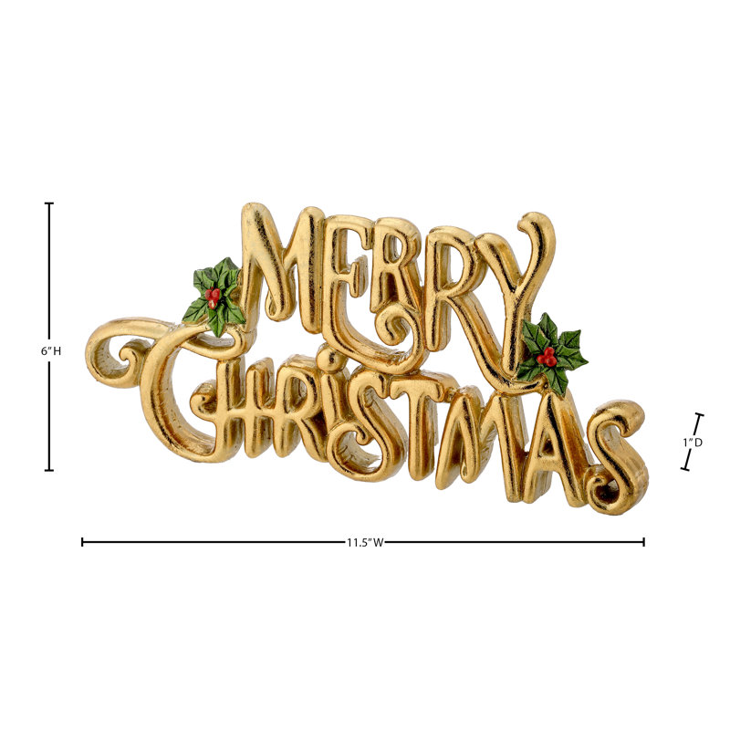 Table 11,5 "Merry Christmas" en résine