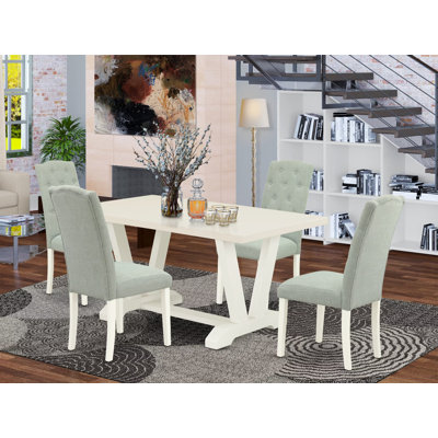 4 - Person Acacia Solid Wood Dining Set by Red Barrel Studio