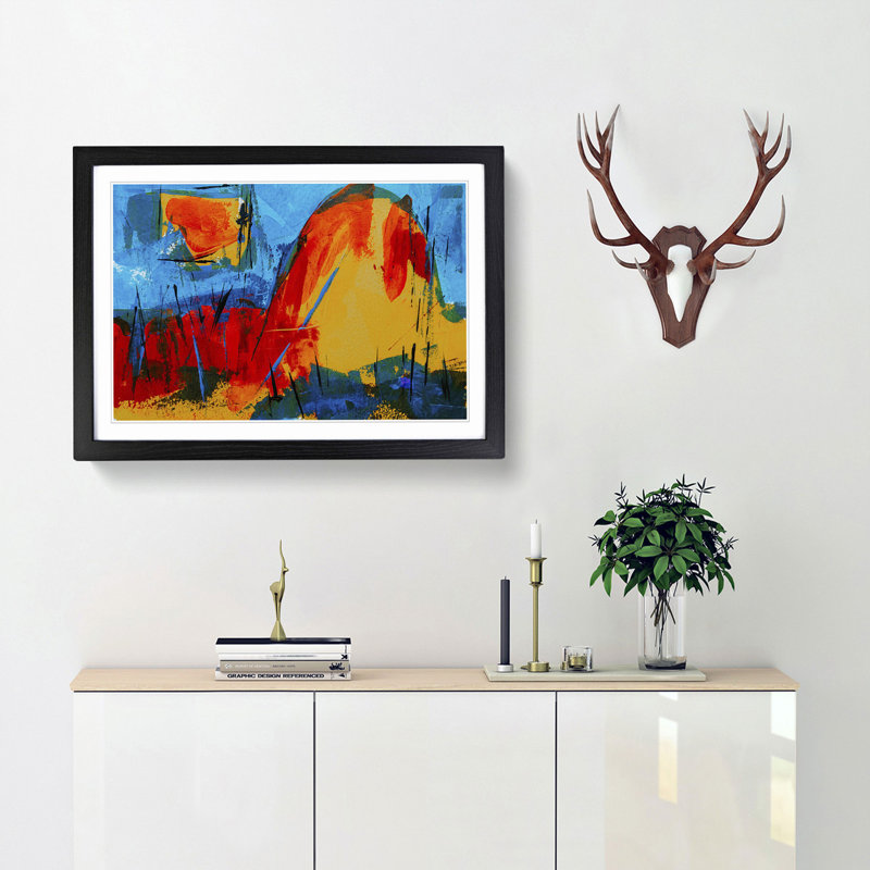Abstract Vol.40 by S.Johnson - Framed Print, 27cm H x 36cm W x 2cm D, Black Framed